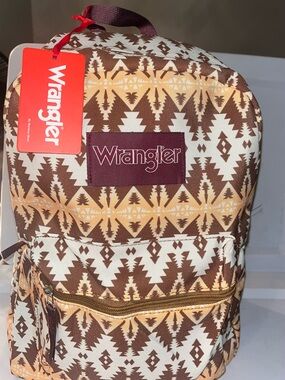 Wrangler Brown, Cream & Tan Aztec Backpack